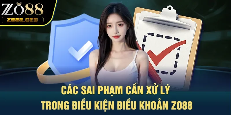Các sai phạm cần xử lý trong điều kiện điều khoản Zo88